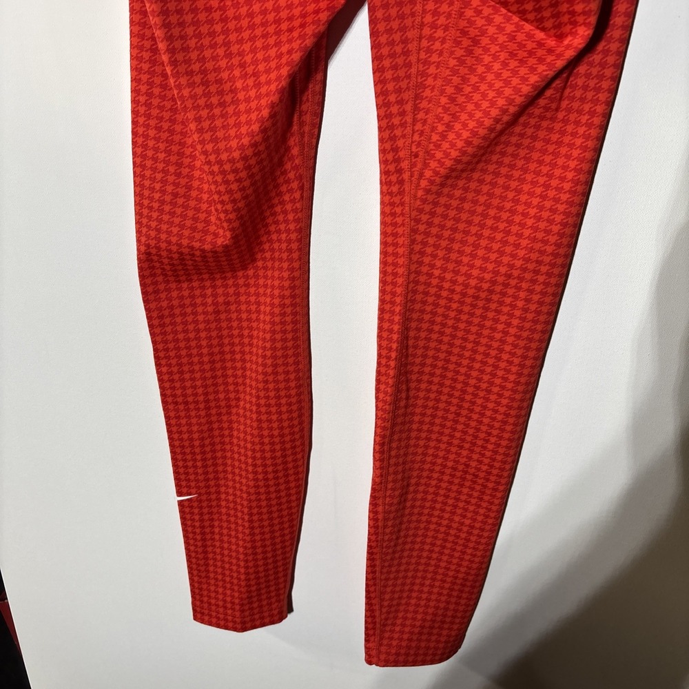 Nike One Women's Red Houndstooth Training Tights XS NWT DD0493-673 - Picture 8 of 8